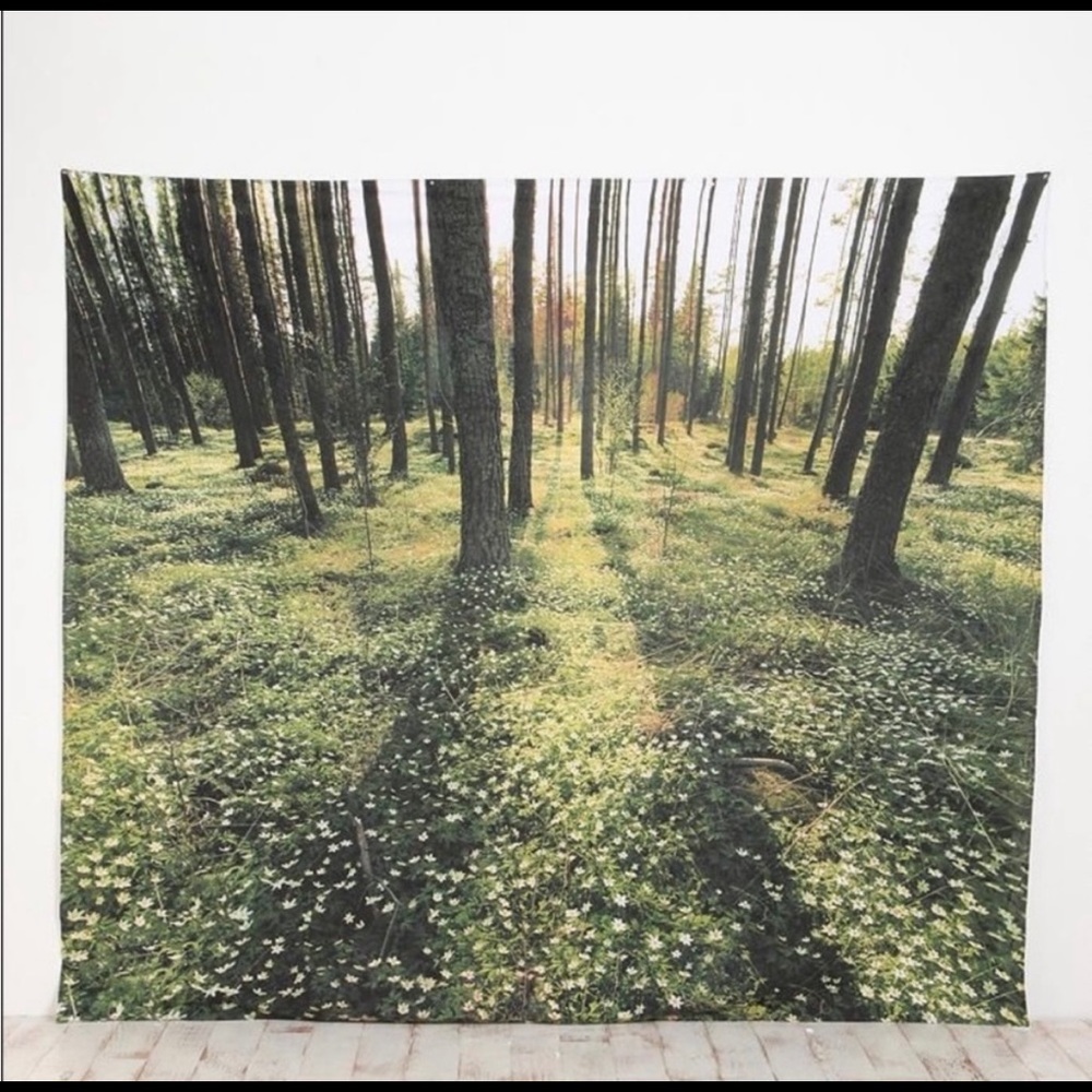 Urban Outfitters Forest Tapestry - used, newly washed!